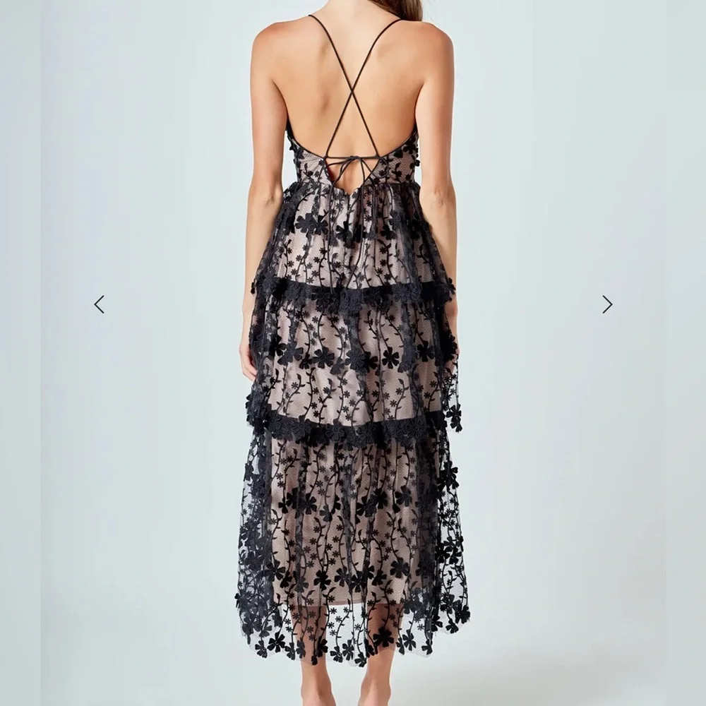 Endless Rose Crocheted Layered Midi Dress - Picture 8 of 9